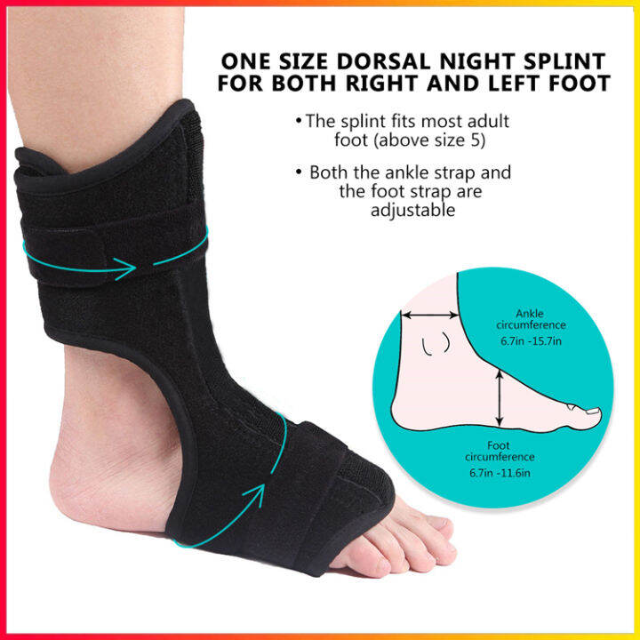 Adjustable Drop Foot Brace Orthosis Plantar Fasciitis Dorsal Splint