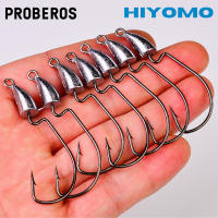 PROBEROS Jigging Hook 5Pcs Lead Jig Head Hook 5G 7G 10G 14G Soft Plastic Lure Hook Barbed Fish Hooks 2/0 #3/0 # เครื่องมือตกปลา