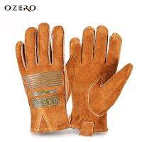 OZERO Man Gloves Stretchable Tough Grip Leather for Utility Construction Wood Cutting Cowhide Gardening Hunting 2010