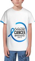 Colorectal Cancer Awareness Month T- Shirt Short Novelty for Boys and Girl