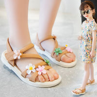 Children Sandals Pink Cute Flowers Shoes Baby Girls Sandal Kids Princess Shoes Toddler Korean Beach Shoes Girl Casual Slippers