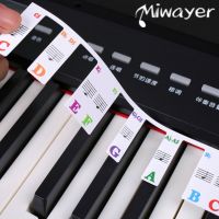 【2023】Miwayer Piano Keyboard Notes Guide Labels, Removable Silicone Overlay ,88-Key Full Size, Reusable and Comes with