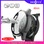 Vỏ đồng hồ cho Huawei Đồng hồ đeo tay GT 2 46mm + Ốp lưng bằng kính cường
