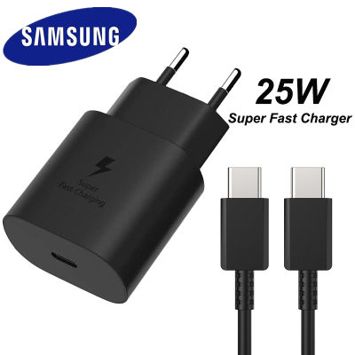 Samsung S20 Plus Super Fast Charger Original 25W Quick Charge Adapter Type C To Type C Cable For Galaxy S20+ Note 10 Plus A71 5G