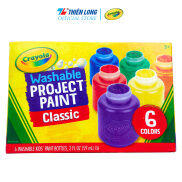 Bộ 6 màu nước - có thể rửa được Crayola Washable Kid s Paint