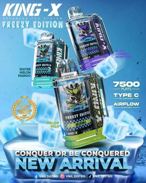 KING X 7500 FLAVOUR CANDY / KING X DISPOSABLE 7500 PUFF Lazada