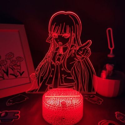 Anime Danganronpa Led Figures Ibuki Mioda Night Lights Cool Gift For Friend RGB Game Lava Lamps Bedroom Bedside Table Desk Decor