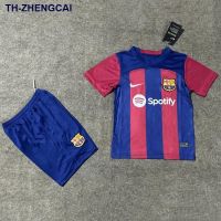 Newest☼ 2023/24 Barcelona Home Childrens Football Jersey Set Thai Quality AAA