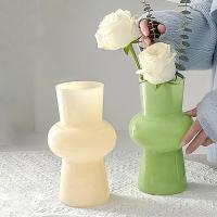 Nordic Glass Flower Vase Dried Flower Arrangement Pot Vase Decoration Home Plant Hydroponic Terrarium Home Office Table Decor