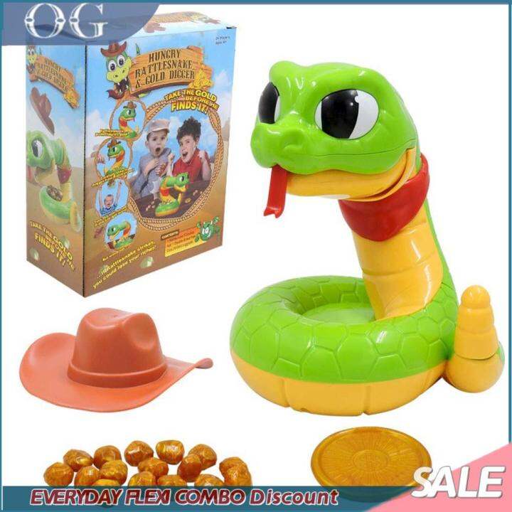 Electric Rattlesnake Scare Toy Gold Digger Board Game Rattle Jake Snake