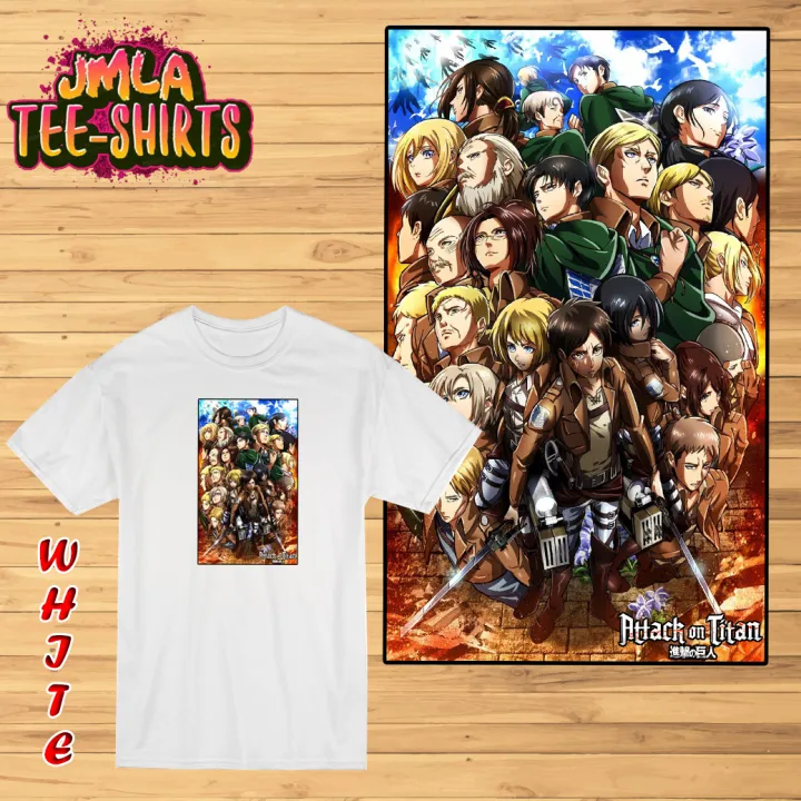 WV6306 Attack on Titan Shingeki no Kyojin Characters Eren Yeager Mikasa  Ackerman Annie Armin Hange Levi Sasha Anime Manga Art 16x12 Print Poster