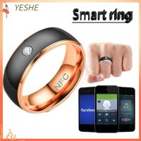 YESHE มัลติฟังก์ชั่ แหวนอัจฉริยะ NFC เหล็กไร้สนิม การเชื่อมต่อที่สวมใส่ได้ แหวนนิ้วมือ NFC อัจฉริยะอัจฉริยะอัจฉริยะ กันน้ำกันน้ำได้ แหวนนิ้วดิจิตอล สำหรับ โทรศัพท์แอนดรอยด์ สำหรับผู้ชาย