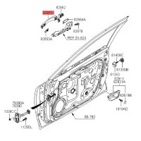 82651-3L000 Front Left Outer Door Handle for Hyundai Azera 2006-2011Exterior Door Puller Handle Chrome Trim 826513L000 Car Spare Parts Accessories