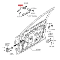 82651-3L000 Front Left Outer Door Handle for Hyundai Azera 2006-2011Exterior Door Puller Handle Chrome Trim 826513L000 Car Accessories