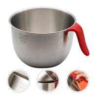 Stainless Steel Bowl Egg Beating Pan Food Container Egg Mixing Pan with Handle