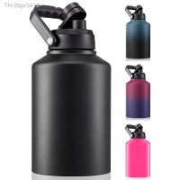 ✤✙❁ 20pr3412 Caneca térmica à prova de vazamento da parede do dobro jarro água vácuo aço inoxidável para a viagem exterior família acampamento 128oz