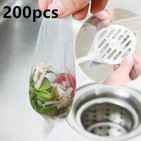 200pcs Kitchen Bathroom Sink Filters Sewer Drain Anti-blocking Garbage Bag Pool Leak Mesh Bag Mesh Strainer Sink Garbage Net Dishracks Sink accessorie