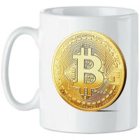 Bitcoin Cryptocurrency BTC Crypto Doge ไปยังดวงจันทร์ถ้วยชากาแฟแปลกใหม่