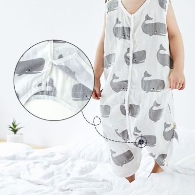 Summer Baby Sleeveless Sleep Sack Toddler Cotton Pajamas Boy Girl Infant Super Soft Breathable Cool Sleeping Bag