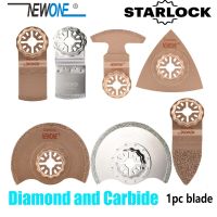 NEWONE ใบเลื่อยแบบสั่นคาร์ไบด์ประกายเพชร Starlock สำหรับสามเหลี่ยม Rasp Multitool ล้างส่วนอุปกรณ์ในใบเลื่อย