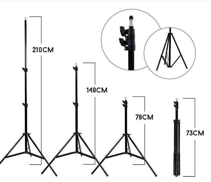 ขาตั้ง-ขาตั้งไฟ-ขาตั้งกล้อง-ขาตั้งไฟไลฟ์สด-ขาตั้งอุปกรณ์เสริม-เบา-ทนทาน-ปรับความสูงได้ถึง-2-1-เมตร-ขาตั้งปรับสูงต่ำได้-สินค้ามี3รุ่นให้
