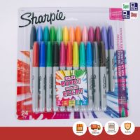 Shapie color ปากกาสี 24สี  ปากกาชาร์ปี้ คัลเลอร์เบิร์ส ไฟน์  24สี หัวปากกา 1มม. คละสี ปากกาหมึกกันน้ำได้ ส่งของทุกวัน
