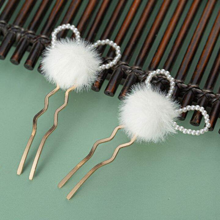 original-plush-antique-hairpin-winter-hanfu-headdress-fairy-tassel-hair-accessories-rabbit-fur-ball-ancient-costume-pa