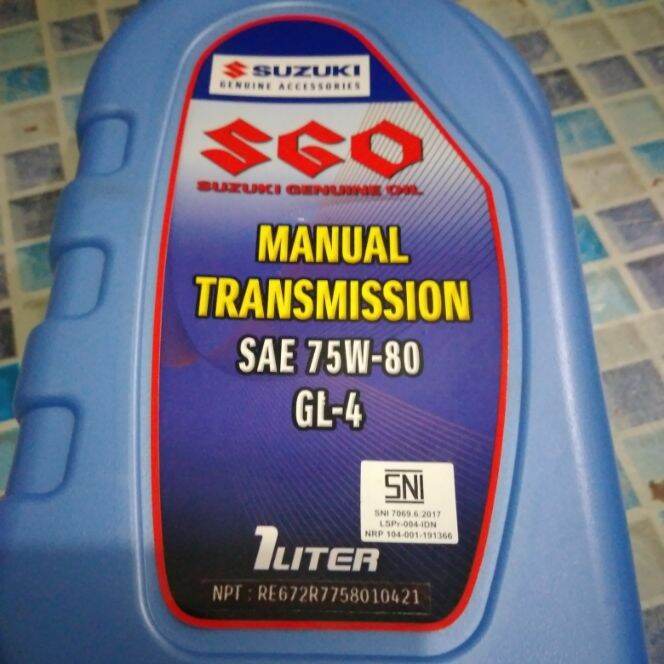 SGO MANUAL TRANSMISSION OIL SAE 75W80 GL4 (1LITER) Lazada PH