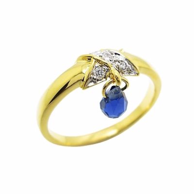 ไพลินแหวนแฟชั่น แหวนสำหรับผู้หญิง แหวนหญิง ประดับเพชร ประดับเพชร cz สวยวิ้งวับ คริสตัล ชุบทอง บริการเก็บเงินปลายทาง