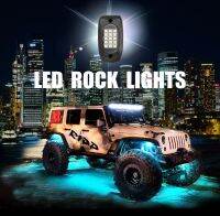 RGB LED Rock Lights Kit 15led with Bluetooth App Control Flashing Music Mode Wheel Well Light for Truck A UT