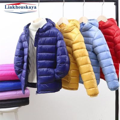 11 Color Autumn Winter Kids Down Jackets Coats For Girls Children Clothes Warm Hooded Boys Toddler Girls Outerwear 110-160cm