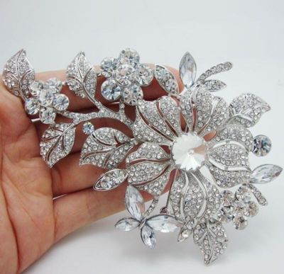 【YF】 Fashion Exquisite Inlaid Rhinestone Color Brooch for Temperament Evening Pin Accessories