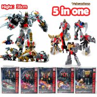 BPF ของเล่นแปลงร่าง G1 Dinoking Volcanicus Grimlock Sloop Slash Dinobots 5In 1ตุ๊กตาขยับแขนขาได้หุ่นยนต์แปลงร่าง