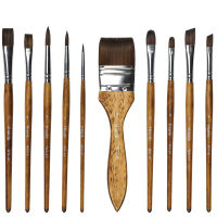 High Quality 10PCSet WS-10 Taklon Hair Wooden Handle Watercolor Artist Art Supplies Paint Brushes