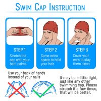 、‘】【； Flexible Silicone Swimming Caps Men Women Long Hair Waterproof Pool Cap Ear Protect Large Natacion Badmuts Diving Hat For S