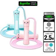 Dây nhảy tập thể dục cán gỗ Agnite siêu nhẹ chính hãng cho tập luyện thiết