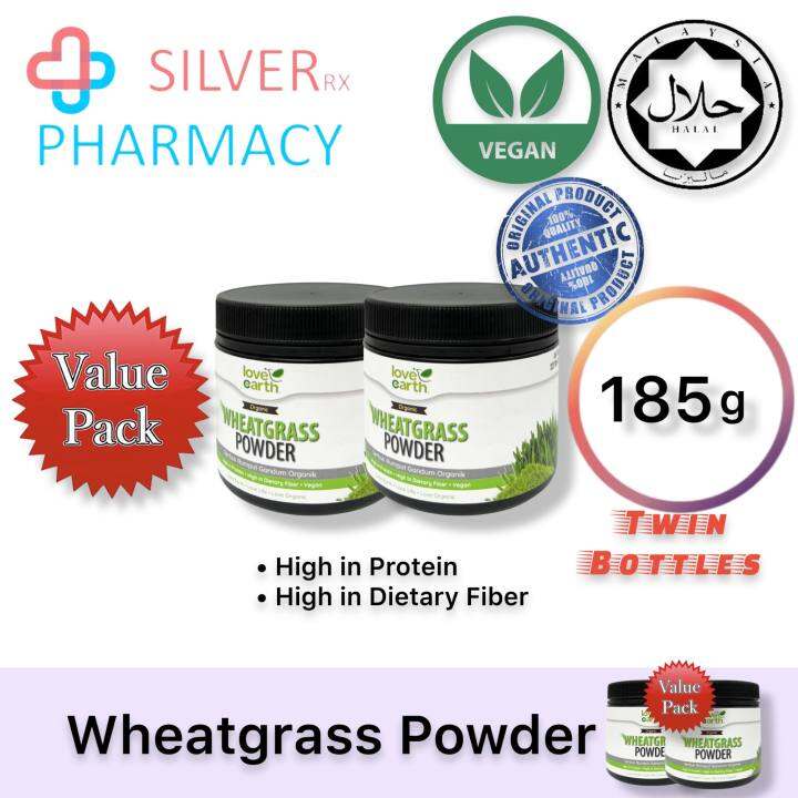 [Exp 09/11/24] Love Earth Organic Wheatgrass Powder 185g; High in