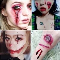original Halloween makeup stickers simulated fake scar wounds face stickers tattoo stickers waterproof cos costume props