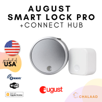 August Smart Lock Pro + Connect Hub ล็อคอัจฉริยะ เปิด-ปิดอัตโนมัติ คุมผ่านแอป สั่งด้วยเสียง รองรับ Apple HomeKit Google Alexa SmartThings Z-Wave