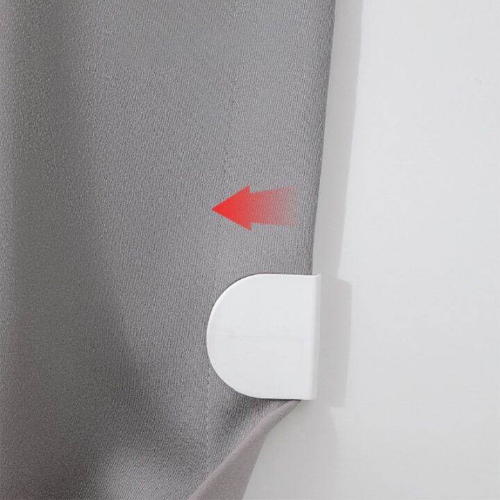 4pcs Shower Curtain Clips For Household Bathroom No Punching Plastic