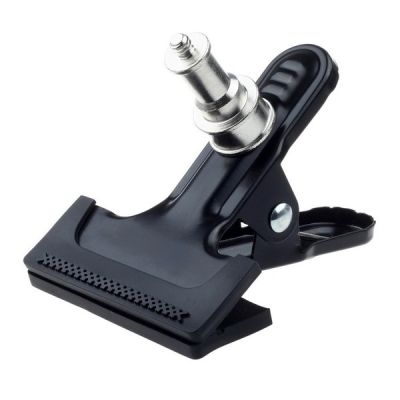 Metal Clamp Strong Clip With 1/4" Screw Adapter for DSLR Flash Light Stand