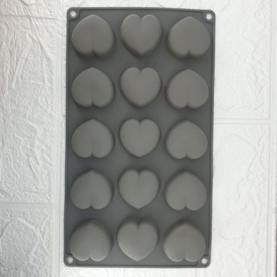 GL-แม่พิมพ์ ซิลิโคน ลายหัวใจกลม 15 ช่อง (คละสี) round heart silicone mold