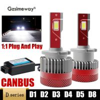 2PCS D2S D3S LED เปลี่ยนหลอดไฟเดิม HID D1S D2R D4S D5S D8S Canbus ไฟหน้ารถ Led 6000K 30000LM Plug และ Play โคมไฟ