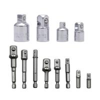 Krachtige 12pcs Drill Socket Adapter and Reducer Set 1/4 3/8 1/2 Extension Set Turns Power Drill High Speed Nut Driver