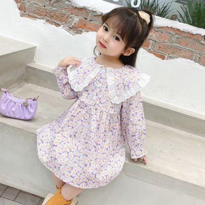 Dress Girl Floral Girls Party Dress Casual Style Children Dresses Spring Autumn Clothes For Girls