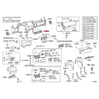 Dashboard A/C Air Outlet Panel Dash Air Conditioner Outlet Panel 55670-02161 with Emergency Switch for Toyota Corolla 2007-2013 Center Air Vent Cover