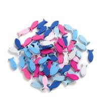 【YF】❀❡  50pcs Mixed Color Beads Pendant Wood for   Project Jewelry Making Kids