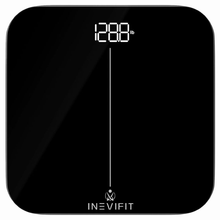 inevifit-premium-bathroom-scale-highly-accurate-digital-bathroom-body-scale-precisely-measures-weight-up-to-400-lbs