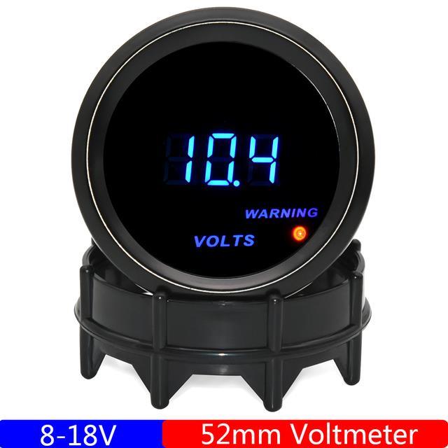 2-52mm-car-gauge-voltmeter-smoked-lens-volt-meter-8-18v-voltage-for-universal-gasoline-car-12v-gauge-mount-holder-dash-pod