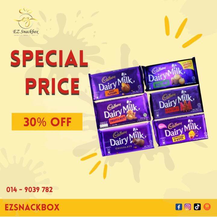 Cadbury Dairy Milk 160g Chocolate Coklat Murah Cadbury Dairy Milk